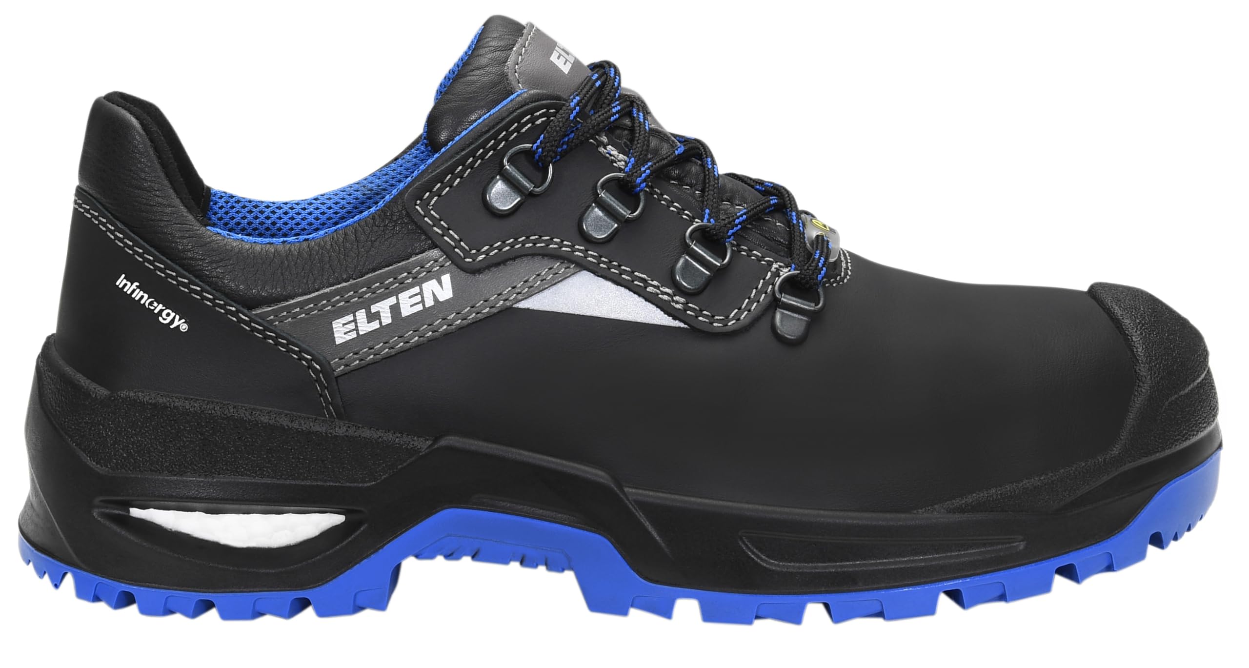 ELTEN Stefano XXSG Black-Blue Low ESD S3 | Sicherheitsschuhe für Damen & Herren, Stahlkappe, leicht, atmungsaktiv