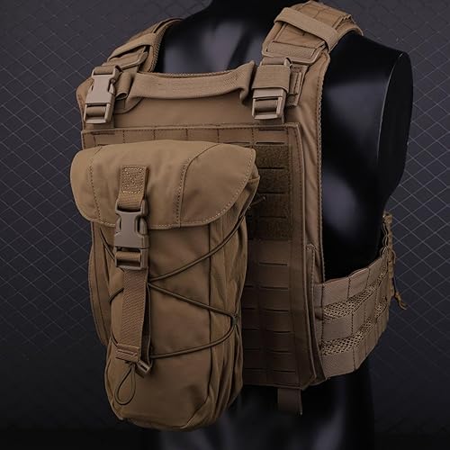 Miniatura 7 de Bolsa táctica Molle EDC Utilidad con cordón para revistas, bolsa universal compatible con Molle y cinturón