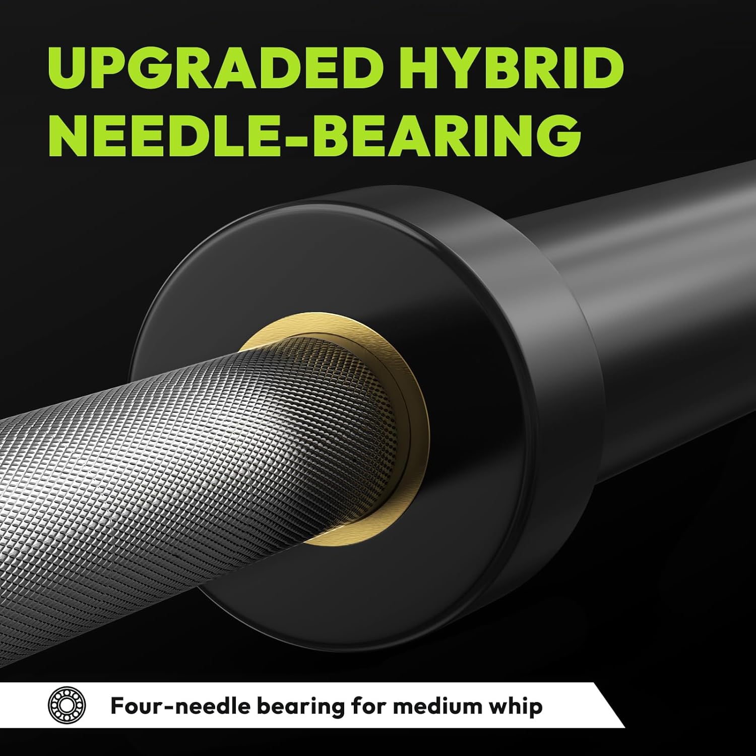 HANDBODE 2 Inch Olympic Barbell Bars | 4 ft, 5 ft, 6 ft, 7 ft | Multiple Options, Weight Bar for Bench Press, 500 lb to 1000 lb Capacity, Hard Chrome, Knurled Grip, Strength Training Weightlifting