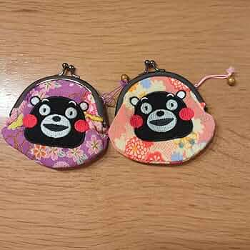 くまもん　口 くまモン Kumamon シリコンがまぐち ブラック 小銭入れ 財布