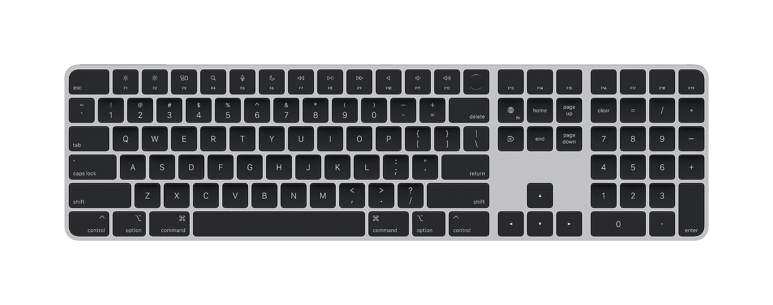 Apple Magic Keyboard with Touch ID and Numeric Keypad for Mac models silicon - US English Black Keys 