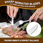 40-Piece Silverware Set Service for 8, Stainless Steel Flatware Cutlery Tableware Set, Utensil Set for Home and Restaurant, Knives Forks Spoons, Mirror Polished, Dishwasher Safe