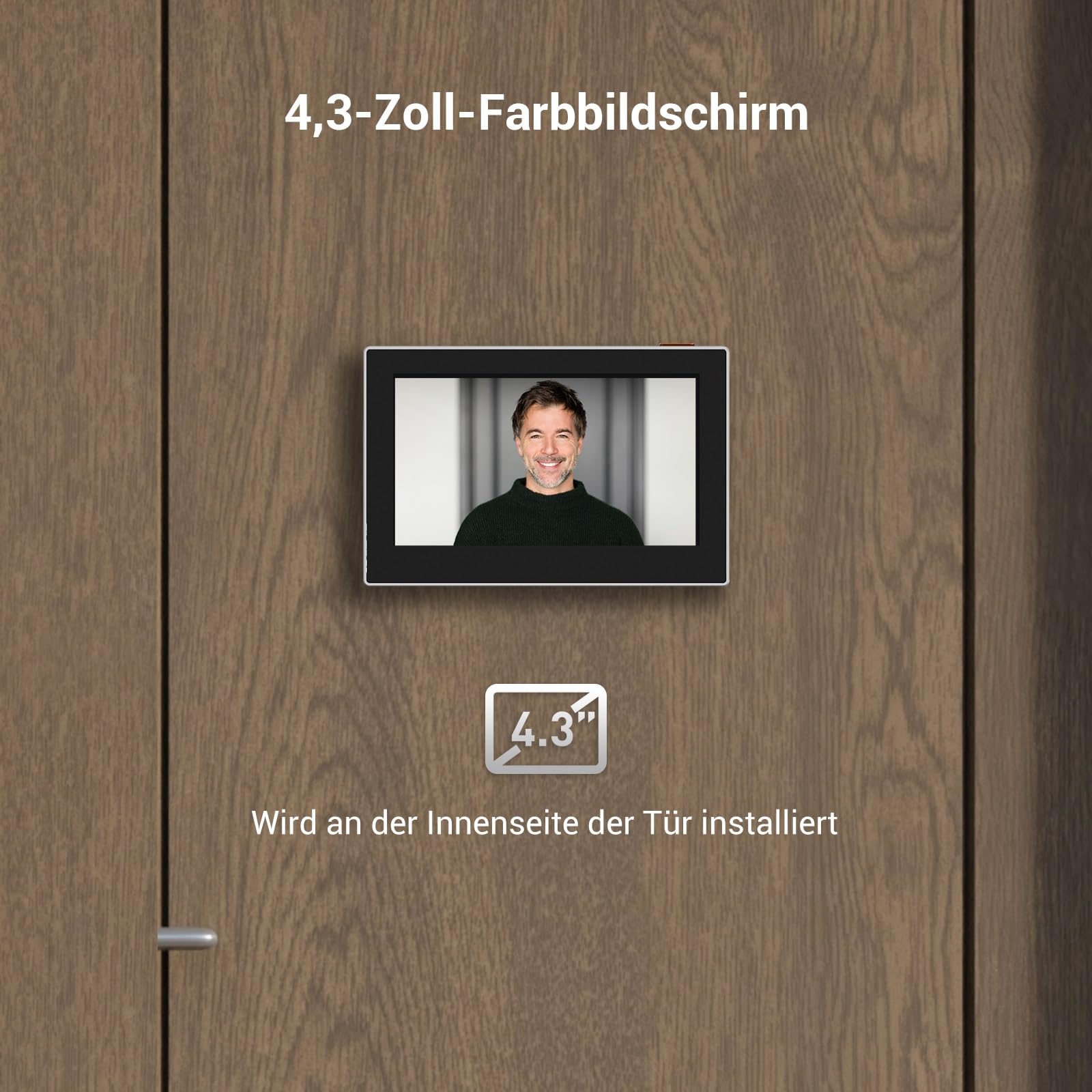 EZVIZ WLAN Türspion mit 4,3-Zoll-Farbbildschirm, 2MP Kabellose Video Türklingel Kamera mit 146°, 2200mAh Akku, 2,4GHz WiFi, Kein Bewegungsmelder, Keine Nachtsicht, Keine Videoaufzeichnung, CP2(Silber)