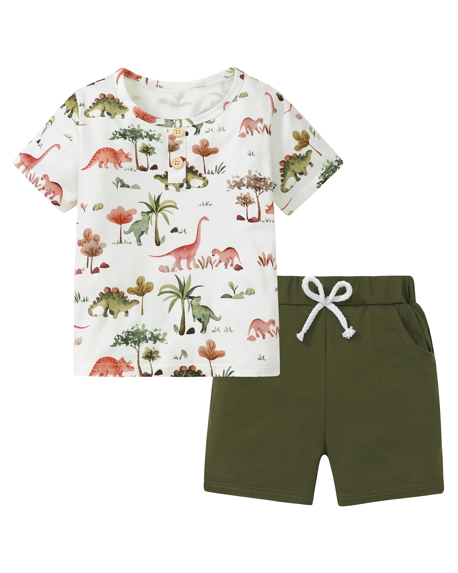 Toddler Boy Clothes Short Sleeve T-Shirt + Shorts Set 2PCS Outfit