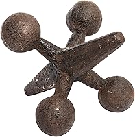 Creative Co-Op Retro Cast Iron Jack Figurine Doorstop - Antiqued Rust Finish Vintage Decor Statue 6.25"