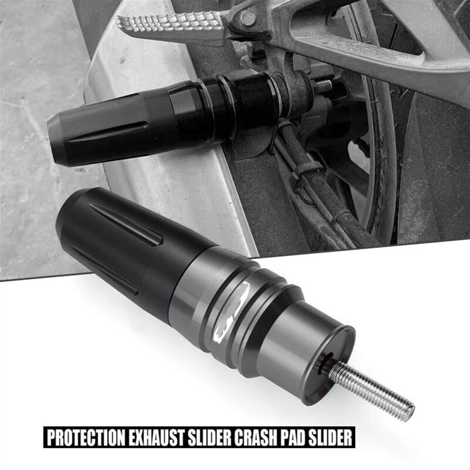 Dla KAWASAKI Z900 Z900RS Z 900 900RS 2017 2018 2019 2021 2022 Motocyklowe Crash Pady Suwaki Wydechowe Crash Pad Protector (Color : B Black)