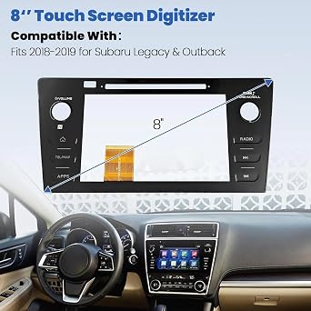 86471-AL65A Touch Screen Digitizer Replacement Compatible with Subaru Legacy & Outback 2018-2019 86471-AL65B, 86471-AL66A, 86471-AL68A (TEL/MAP Button)