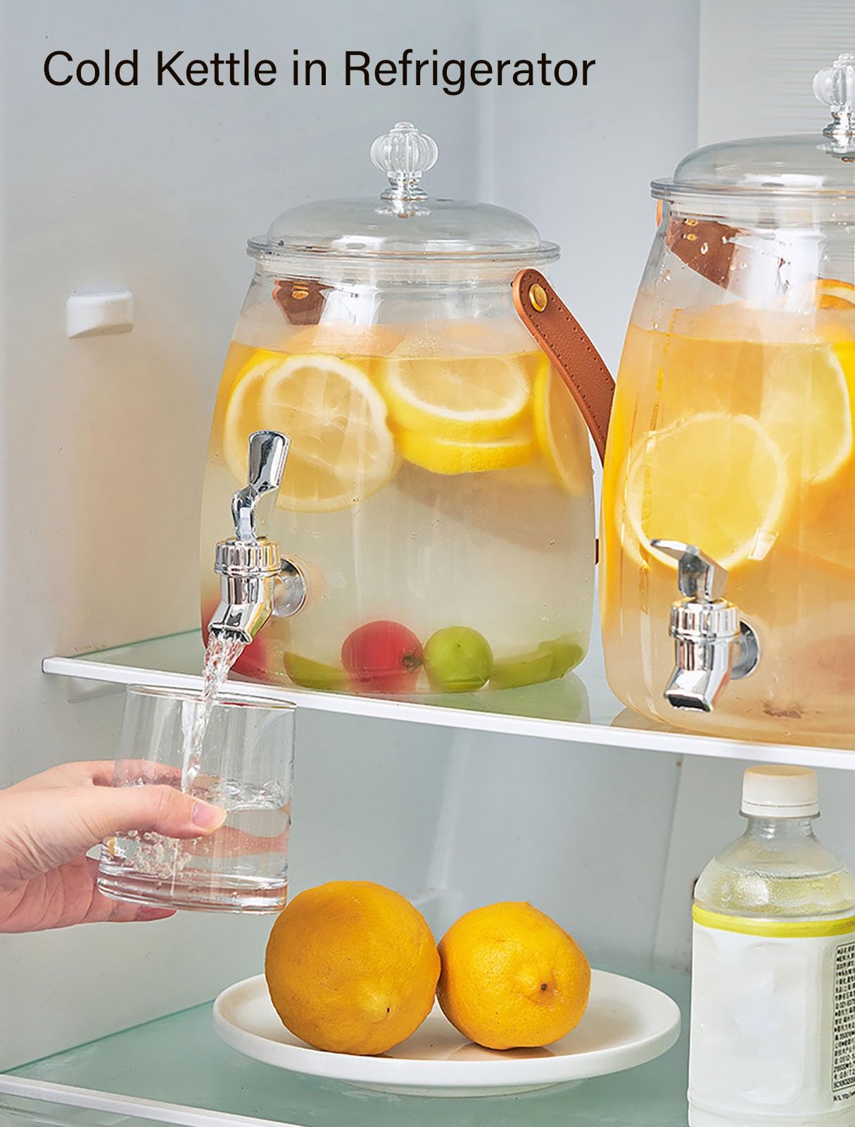 Dozownik zimnej wody z kranem, plastikowy dozownik napojów, dzbanek na sok, zaparzacz na owoce, wiadro z lemoniadą do domu, kuchni, na kemping, pojemnik na napoje, idealny na imprezy