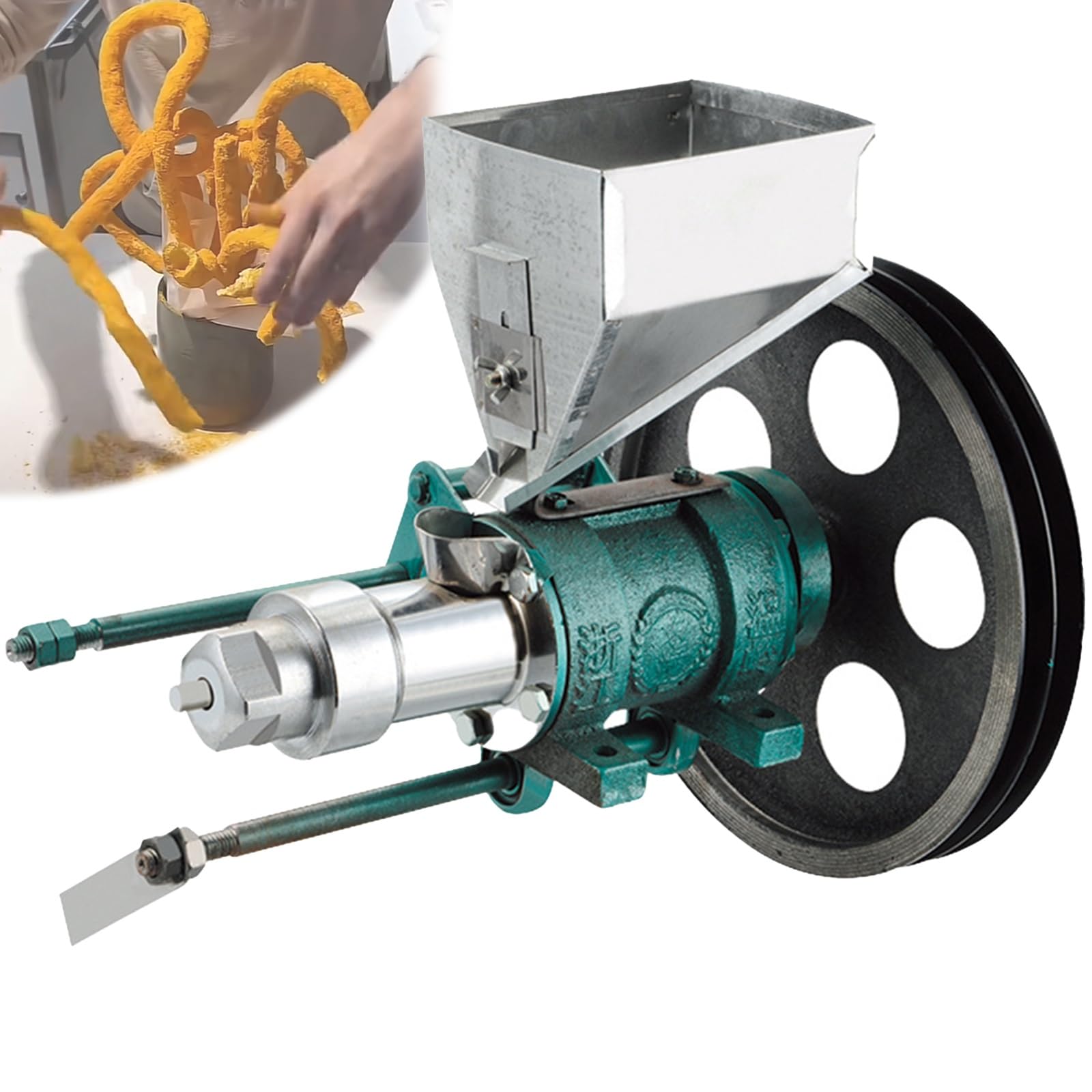 SIDID Corn Puffed Food Extruder Extruding Food Puffing Machine Rice Corn Puffing Extrusion Machine Puff Snack Machine for Kitchen Food Processing (Color : Machine)