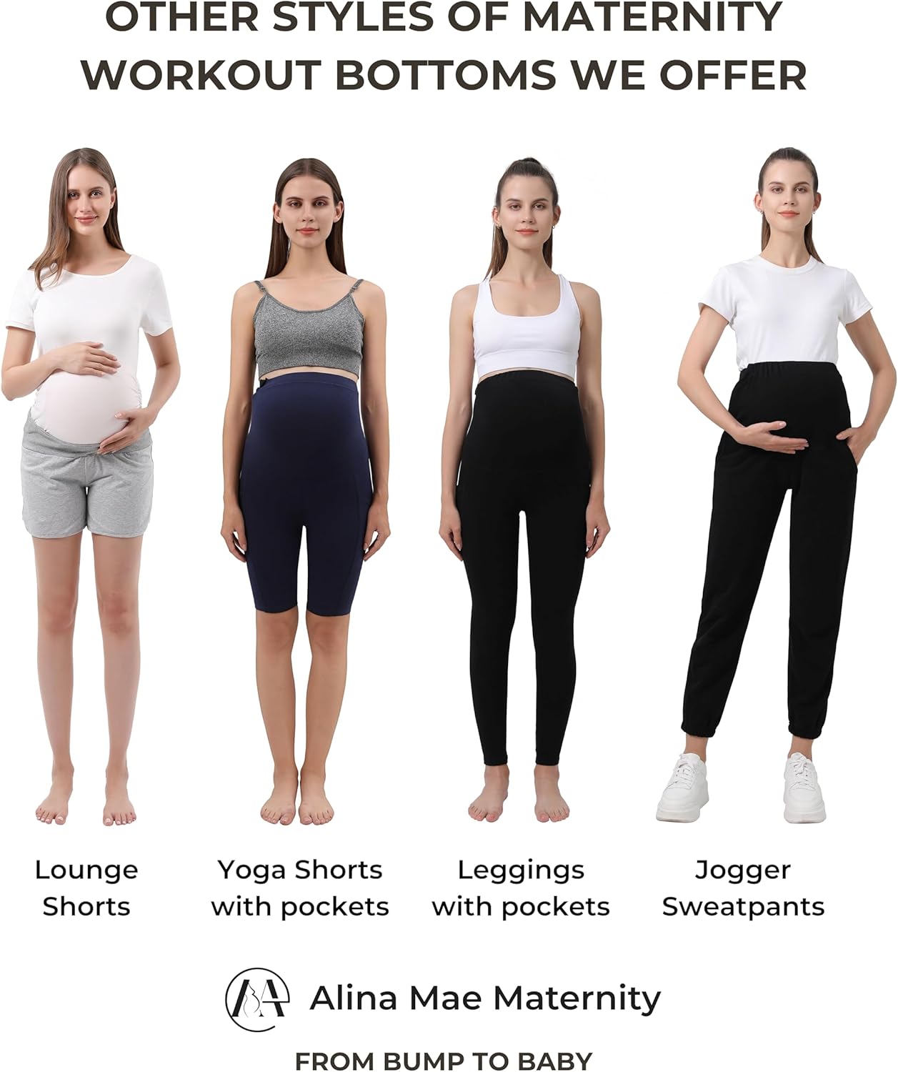 Women's Maternity Joggers Pregnant Sweatpants Pants Casual Lounge Over Belly Gym - Image 8