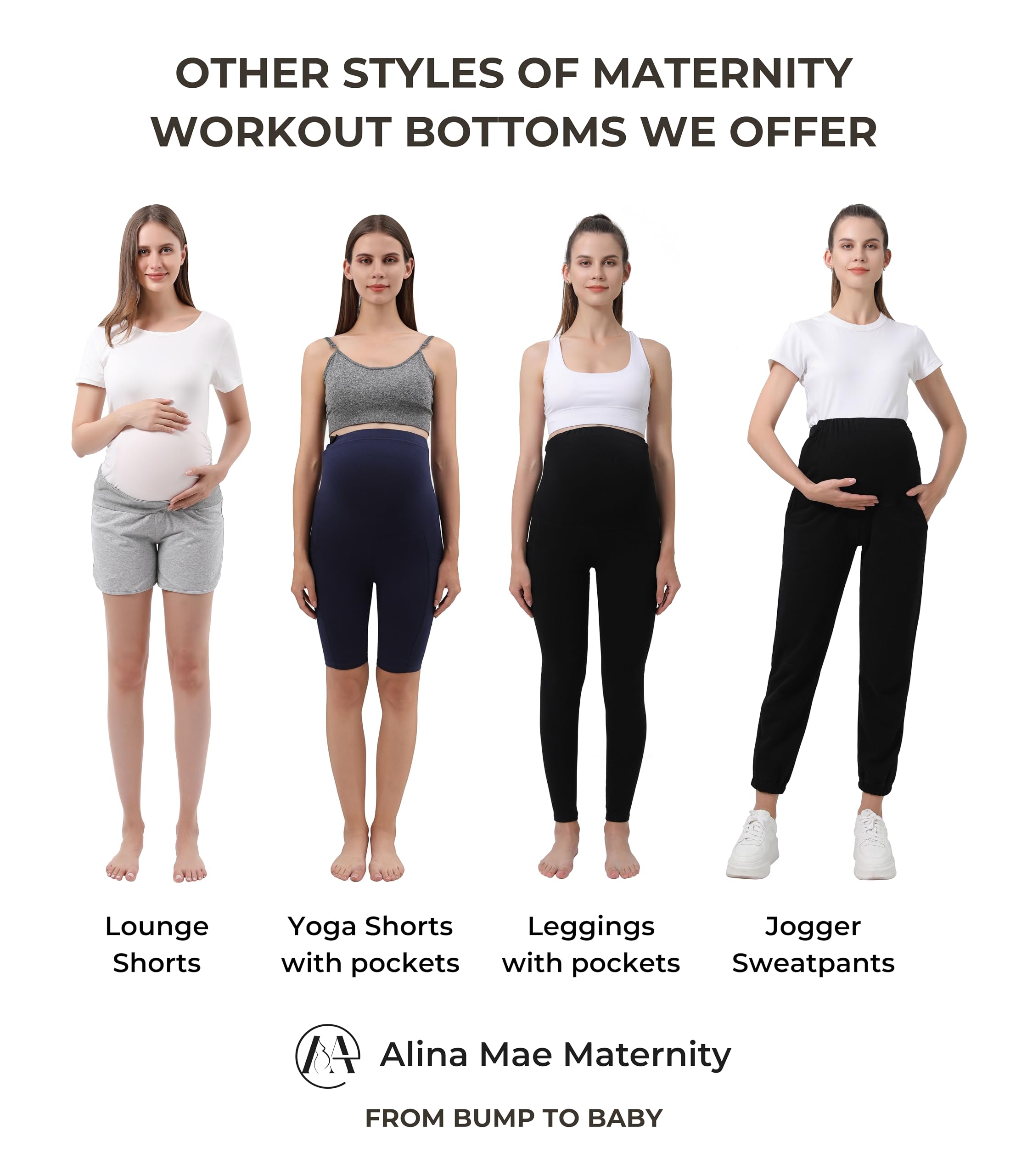 Damen-Umstands-Jogginghose für Schwangere, legere Lounge, über dem Bauch, Fitnessstudio