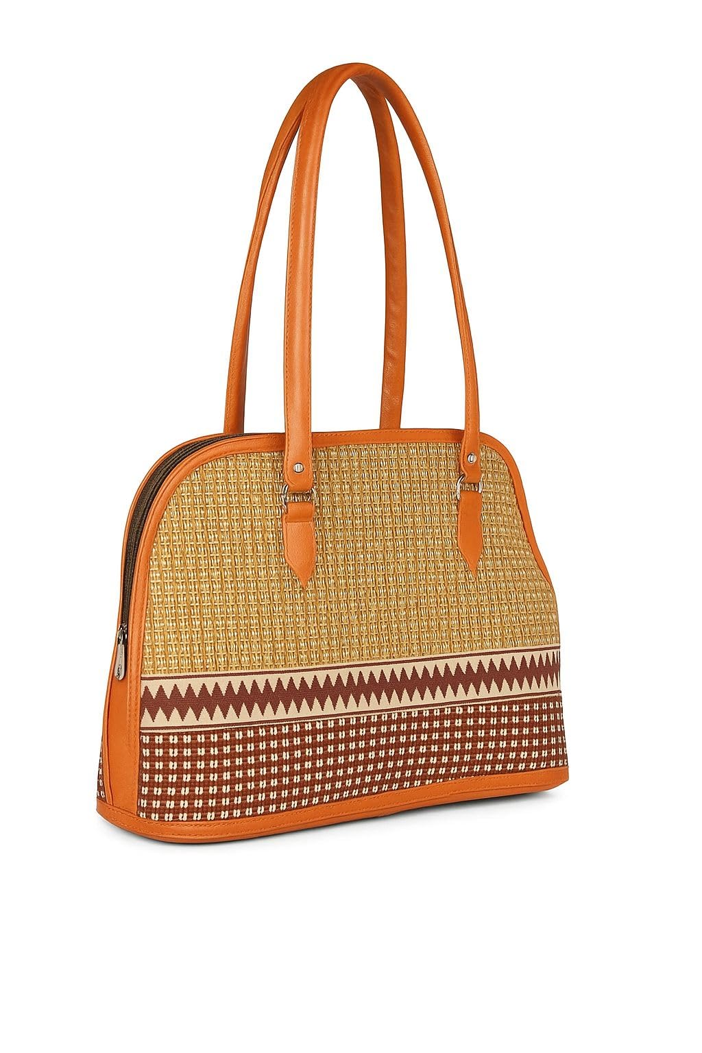 CHAMBYAL JUTE NEW Artisanal Large Jute Shopper Bag Handwoven Delight Fashionable Jute Tote Bag for Girls and Women Ethical and Elegant Size (16 x 11 x 4 Inches) Pack of 1-image-10