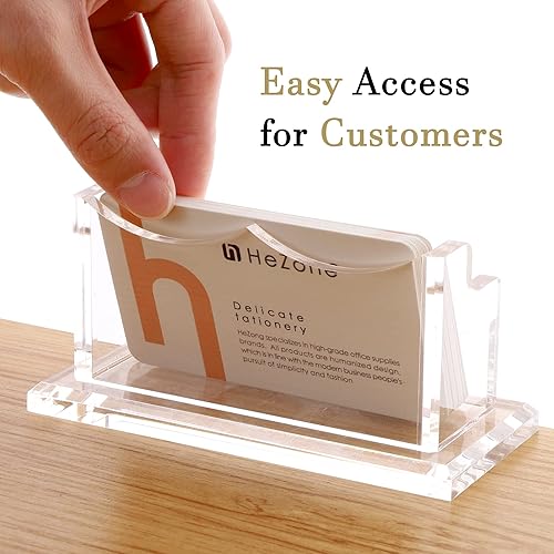 Miniatura 3 de Soporte para tarjetas de visita para exhibición de escritorio, soporte organizador de tarjetas de acrílico transparente para hombres y mujeres,