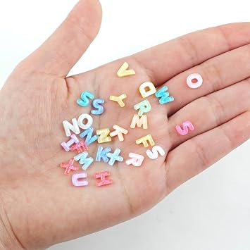 200 Pieces Tiny Letter Decor for Dollhouse Micro Resin Decor for DIY Crafts Mini Things for Fairy Garden Micro Landscaping Decorations