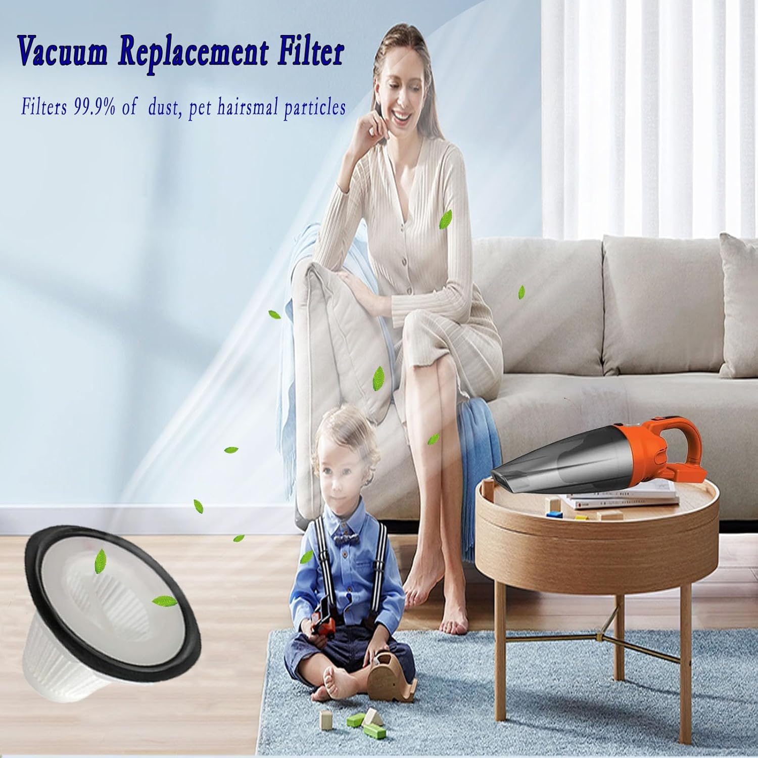 Replacemen vacuum Filter compatible with Black & Decker VF200SP/BDH2000SL/BDH1800S Hand Vac | Parts # 90543043-01 4 pcs vacuum filter