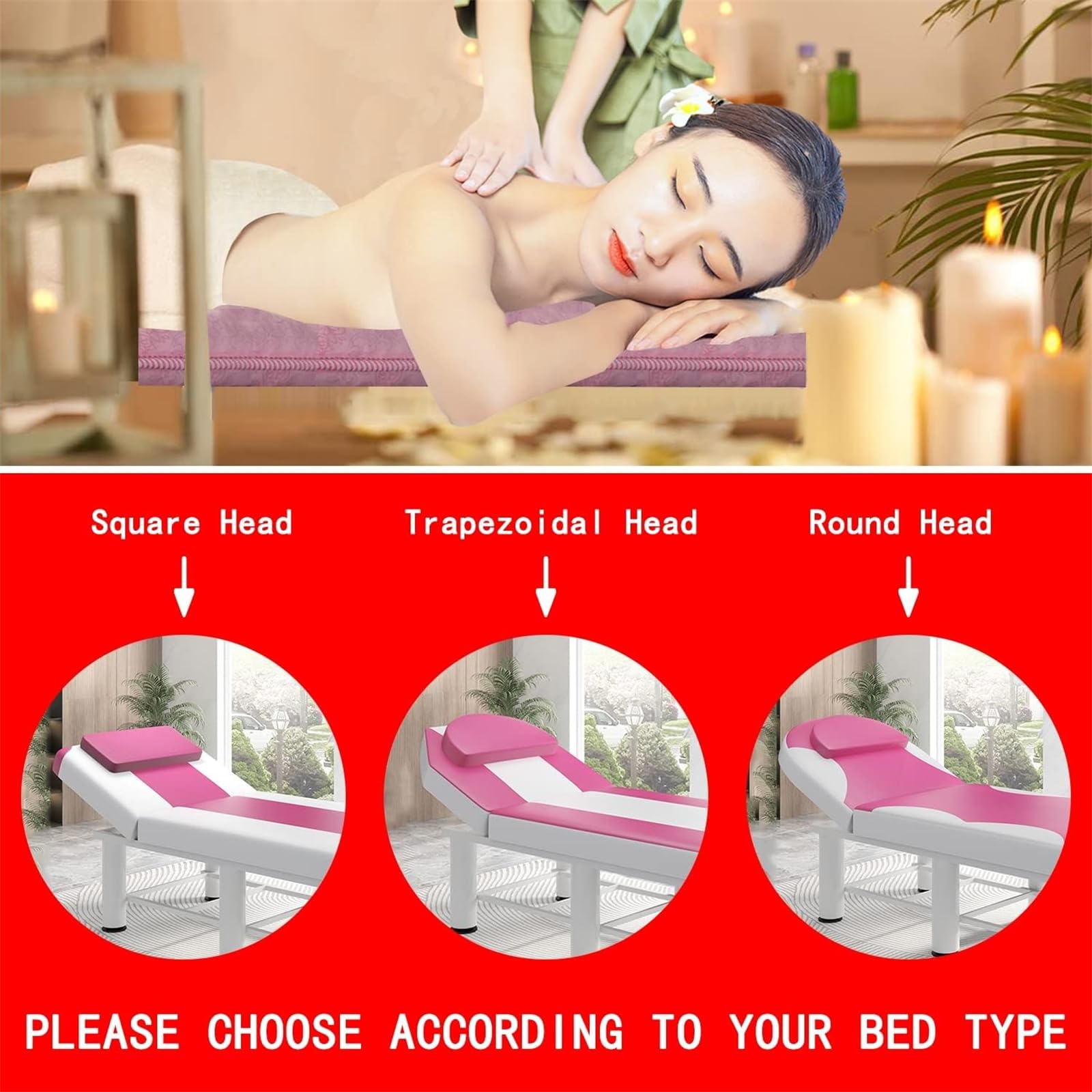 Coussin Surmatelas Pour Table De Massage Lash Bed Topper Rembourrage De Lit Spa Avec Trou Respiration Protège-Matelas Couvre Matelas En Mousse À Mémoire Forme Pour Lit De Salon Beauté,02 r,60*180cm