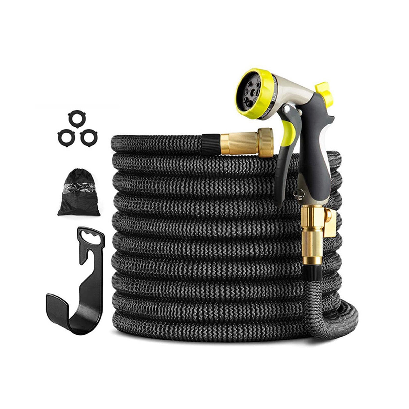 Tubo da Giardino Estensibile con Supporto, Tubo dell'Acqua Leggero a Tenuta stagna con ugello a 8 funzioni per la Pulizia dell'irrigazione del Giardinaggio all'aperto,7.5M