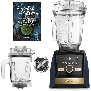 Official Vitamix A3500i Navy Mixer 1.4L Dry Container Set 8-in-1 2L Container Top Model Ascent  Series Genuine Japanese Product Smart Blender Professional Limited Special Offer