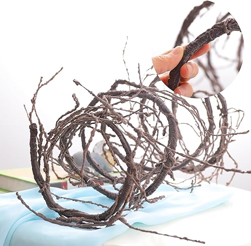 118 pulgadas118.1 in pequeño colgante de pared artificial de cerezo ramas de árbol de cerezo falso, enredaderas de caña falsas, plantas de reptiles,