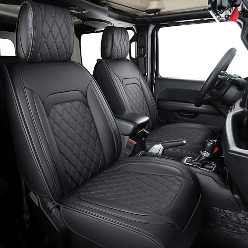 Aierxuan Jeep Wrangler JK JL 4 puertas - Juego completo de fundas para asiento, de ajuste personalizado, para camionetas 2007-2022 Unlimited X
