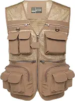 Colete masculino de verão para uso ao ar livre, trabalho, safári, pesca, viagem, foto com bolsos