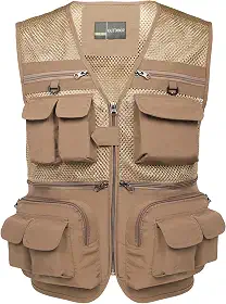 Colete masculino de verão para uso ao ar livre, trabalho, safári, pesca, viagem, foto com bolsos