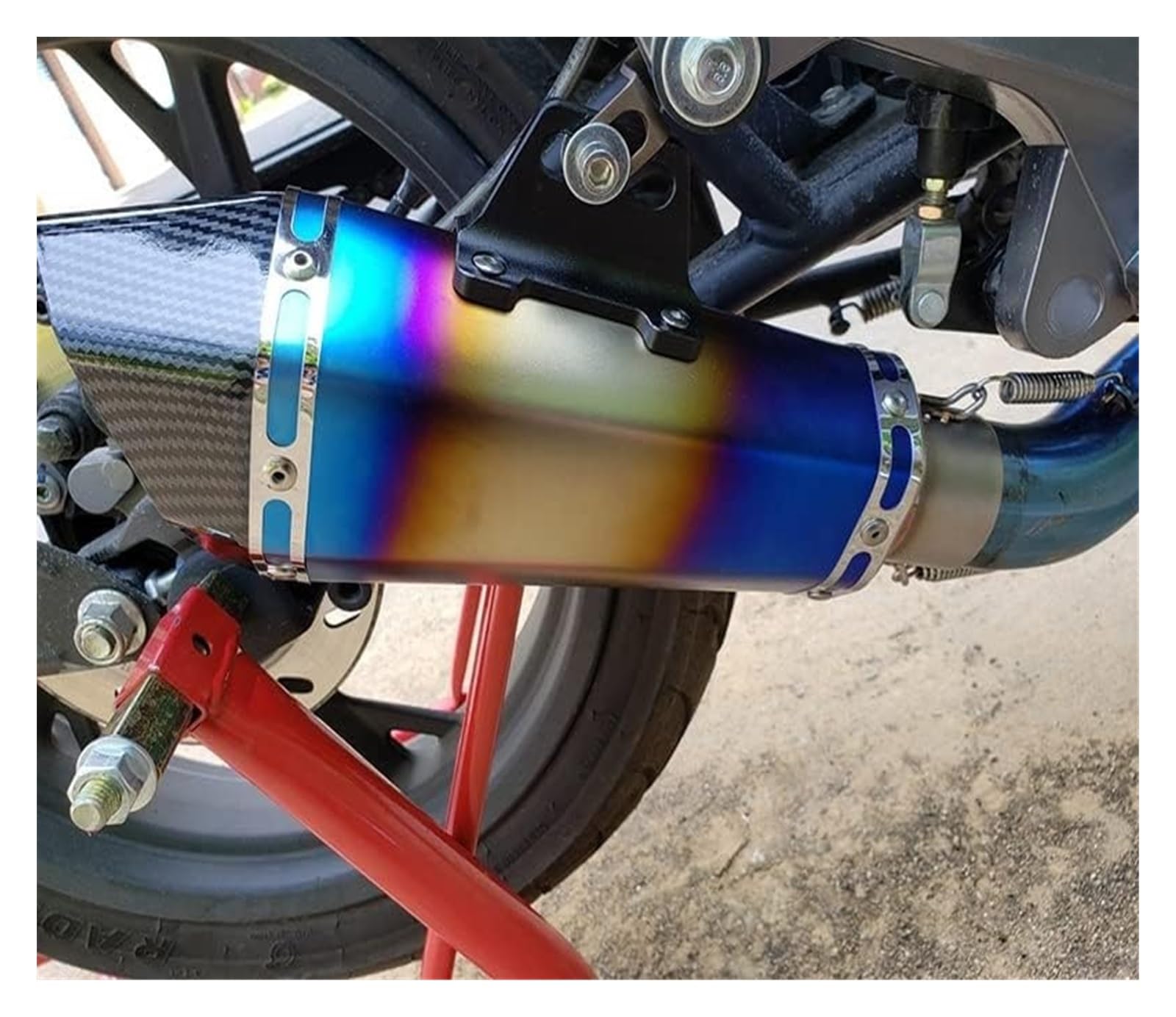 Motorrad-Auspuff Für MT-09 Für MT-07 R6 FZ8 R25 51mm Motorrad Auspuffrohr Schalldämpfer Auspuff Mit DB Killer Abgasanlage(1)