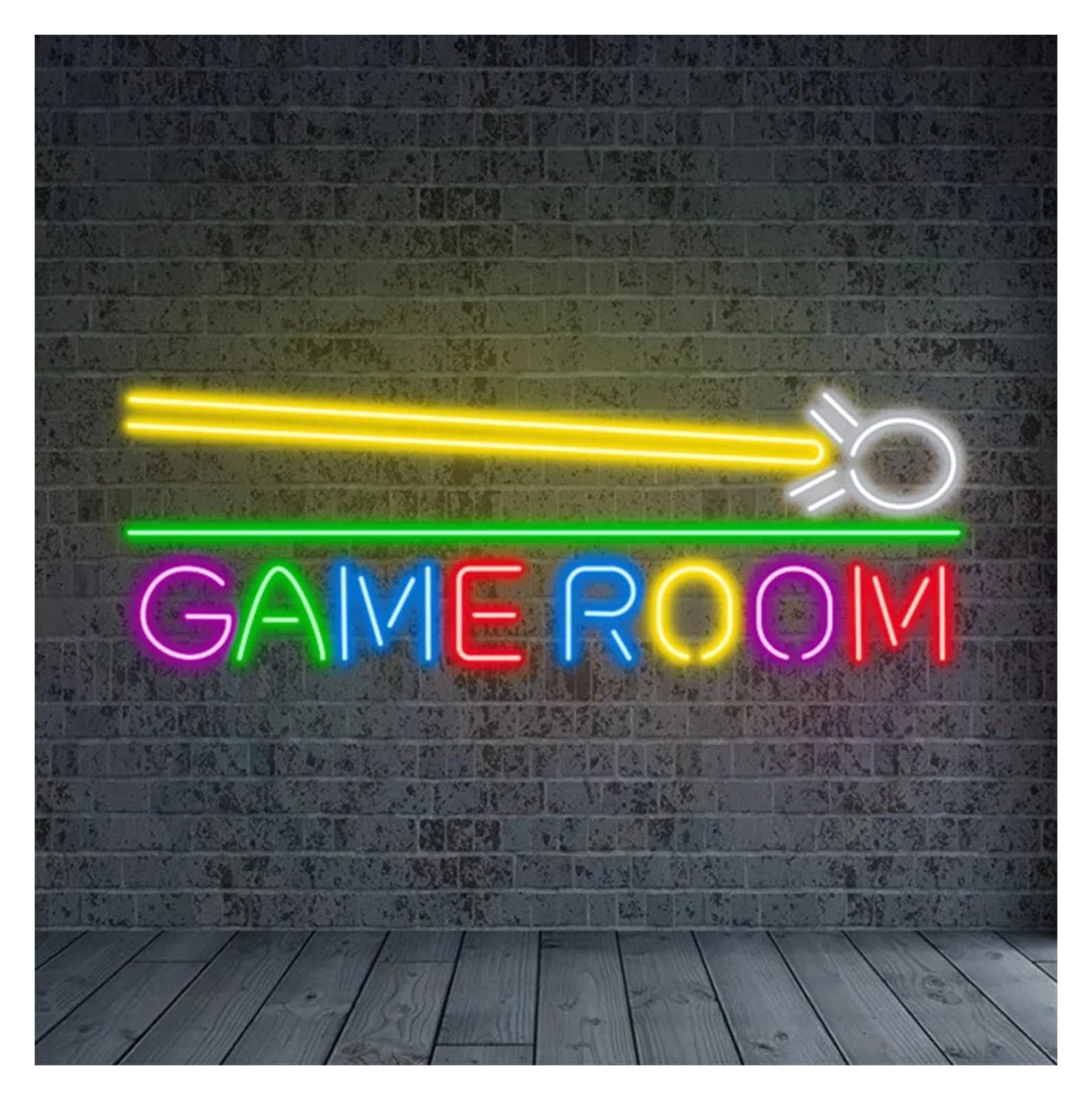 RONGCH Hanging Art Signs Game Room Neon Sign Billiard Decor Teens Bedroom Pet Store Birthday Party 58cm