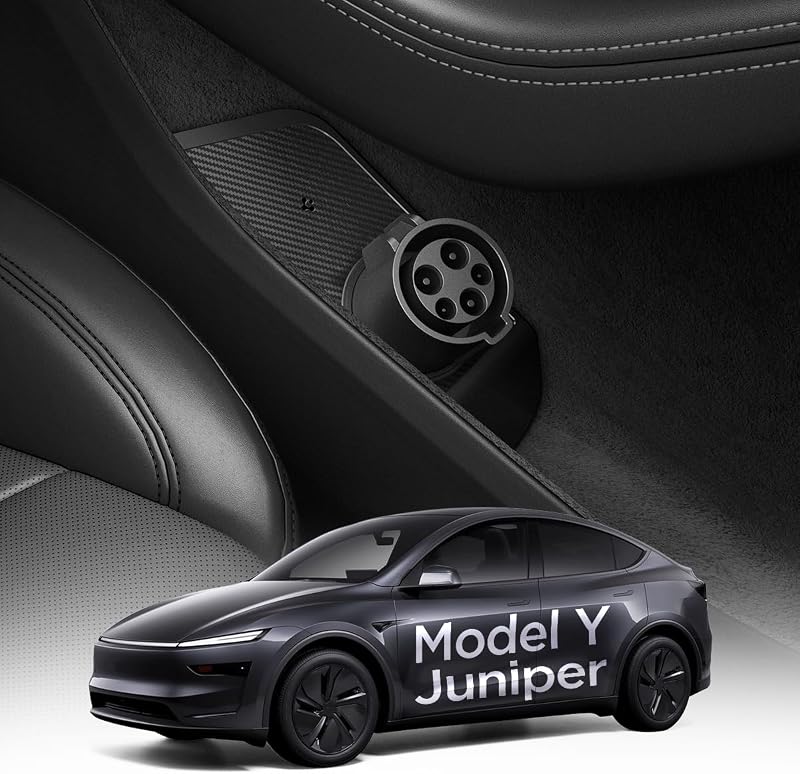 Spigen J1772 Charging Adapter Door Dock for Tesla Model Y Juniper & YL | Only Premium and Performance 2026/2025 - J1772 Charging Adapter Not Included