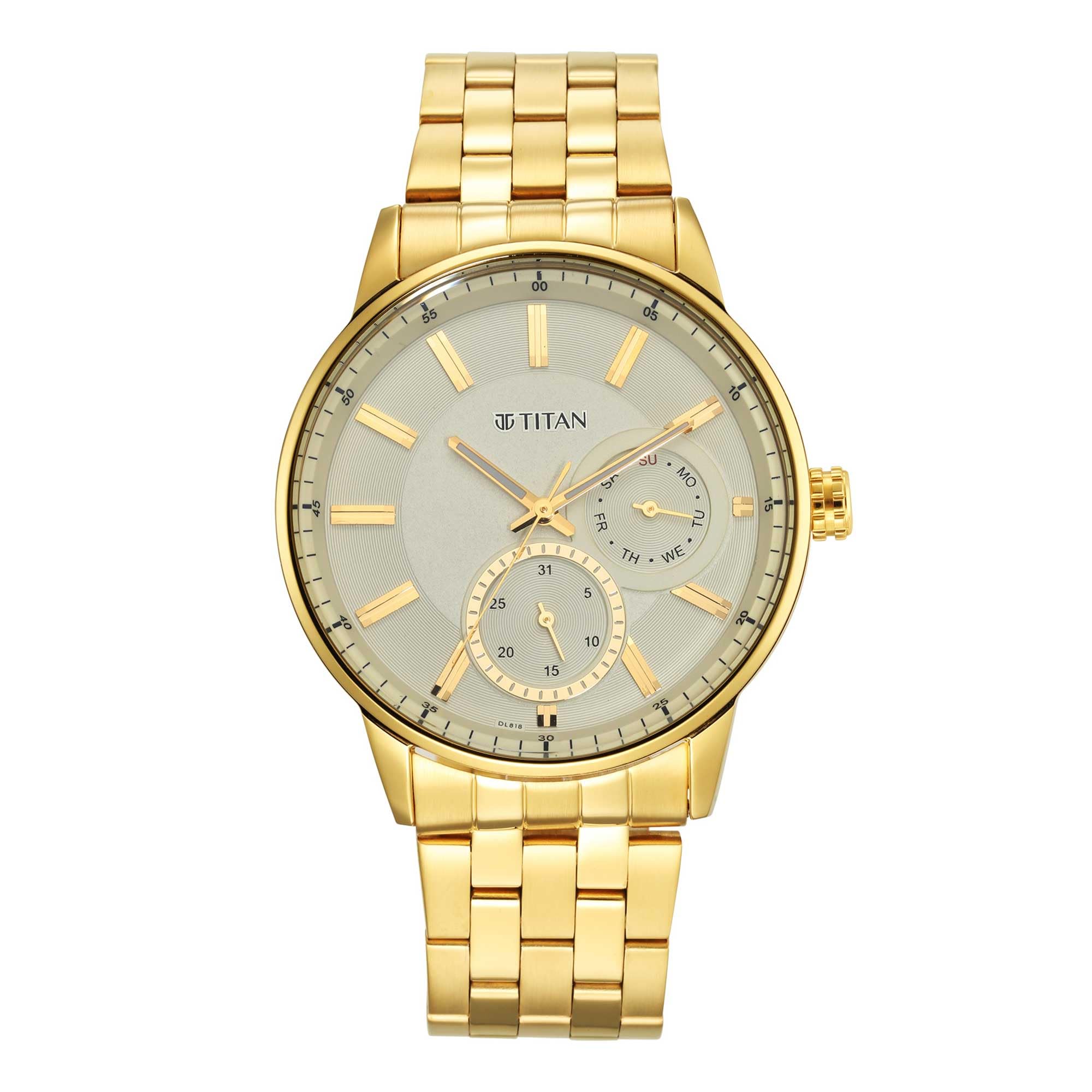 Titan Stainless Steel Analog Gold Dial Mens Watch-9441Ym02/Np9441Ym02, Band Color:Gold (B09DCSVMG7) Amazon Price History, Amazon Price Tracker