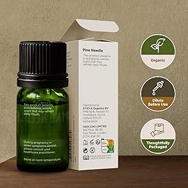 Gya Labs Organic Pine Needle Essential Oil - 0.34 Fl Oz - for Skin, Hair, Diffuser, Aromatherapy, DIY Candle Making Scents