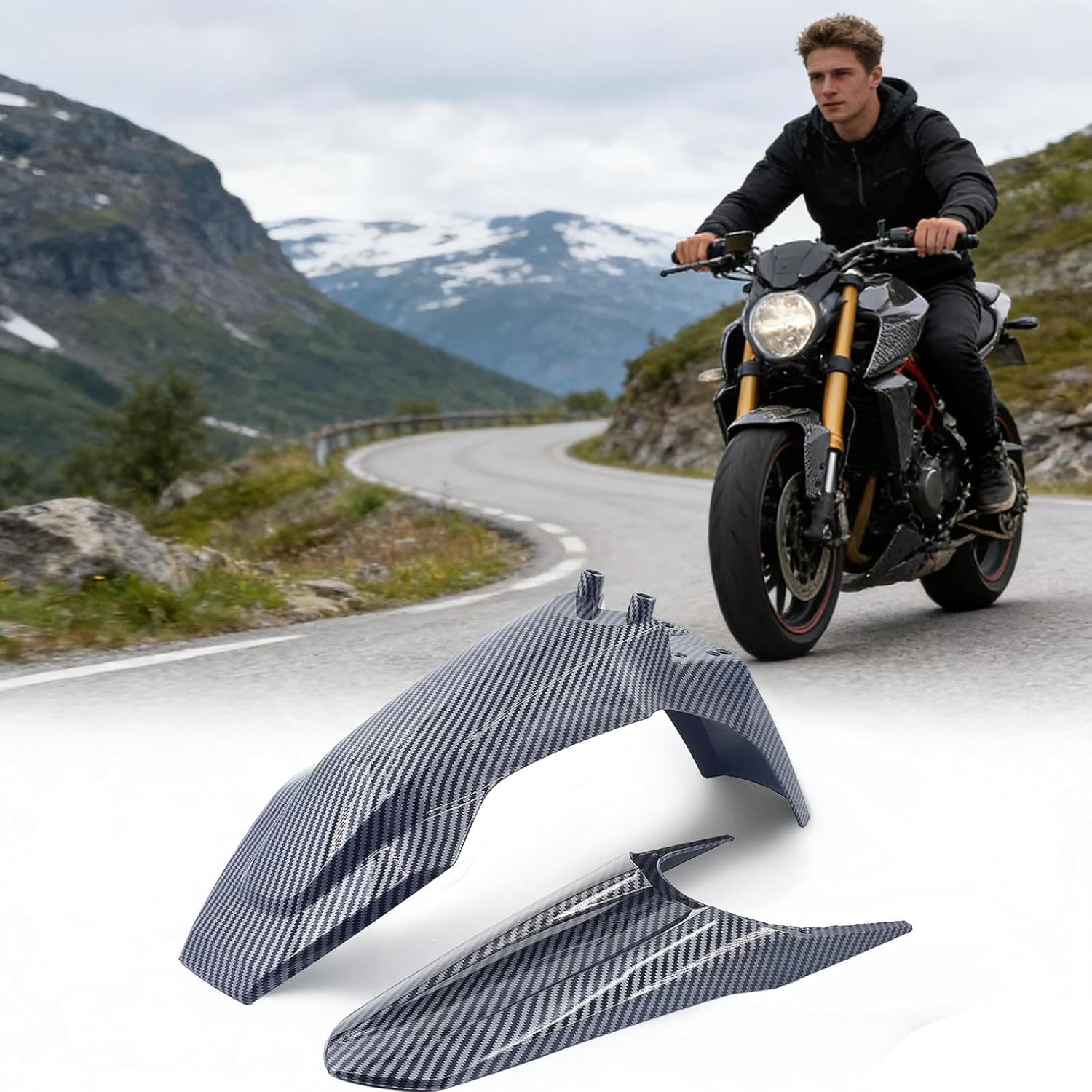 Universal Front & Rear Fender Mud Guards Set, Compatible with Select Electric Dirt Bikes Including Tuttio Soleil 01, Black Replacement Off-Road Motorcycle Fenders (Grey)
