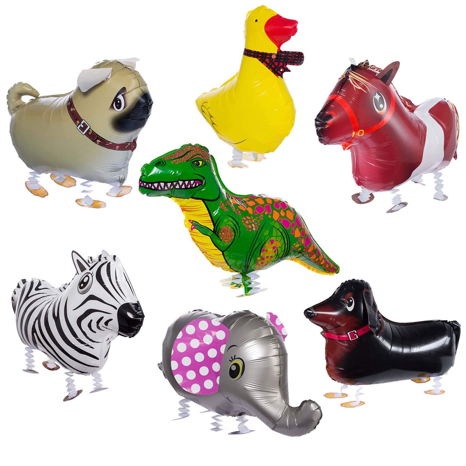 Ballon Animal De Marche Ballon Gonflable Pour Chien Chat Ballon Pour Fête D'anniversaire Décorations Mignonnes Ballons Animaux En Aluminium Avec Roues