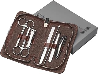 Nail Clippers Kit Nail Clipper Set,Adult Nail Clippers Travel Manicure Set 7 in 1 Stainless Steel Professional Nail Care Tools with Portable Travel Case Manicure Set