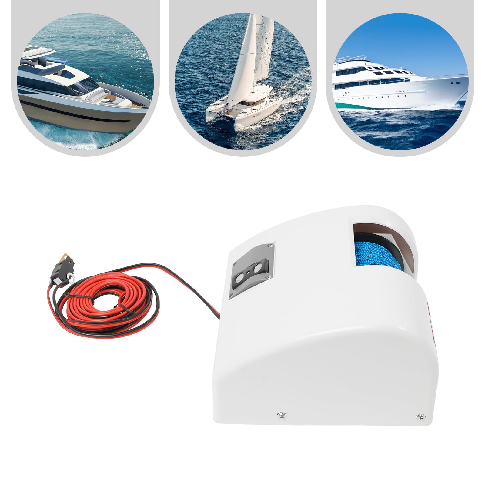Salpa ancora elettrica da 12 V, verricello elettrico con telecomando, portata 20 kg, motore ad alte prestazioni, per barche veloci e barche da pesca