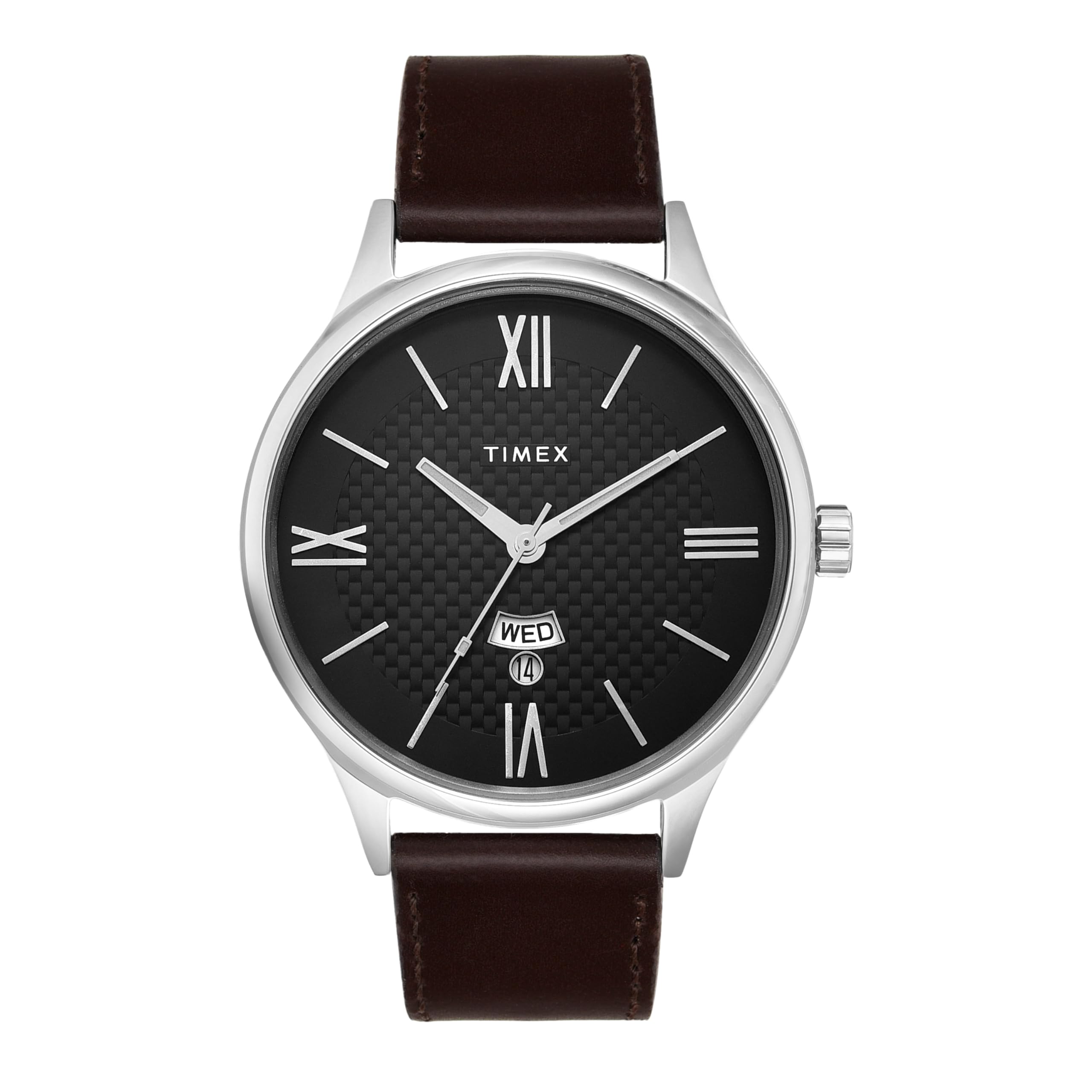 TIMEX Men Leather Black Round Analog Dial Watch- Tweg18426, Band Color-Brown (B0CQRQLJSQ) Amazon Price History, Amazon Price Tracker