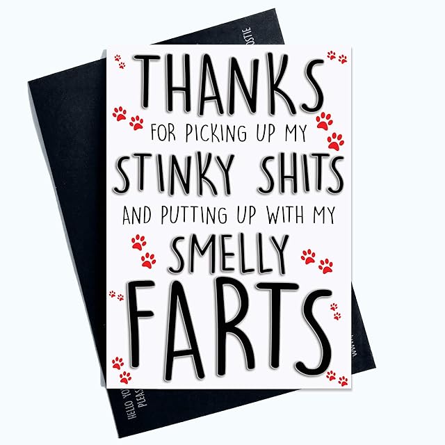 Funny Happy Birthday Card from The Dog Card for Him Her Pet Card Dog Lover Christmas Card, Card for Dog Dad Mum Card Dog Dad Card Joke PC626