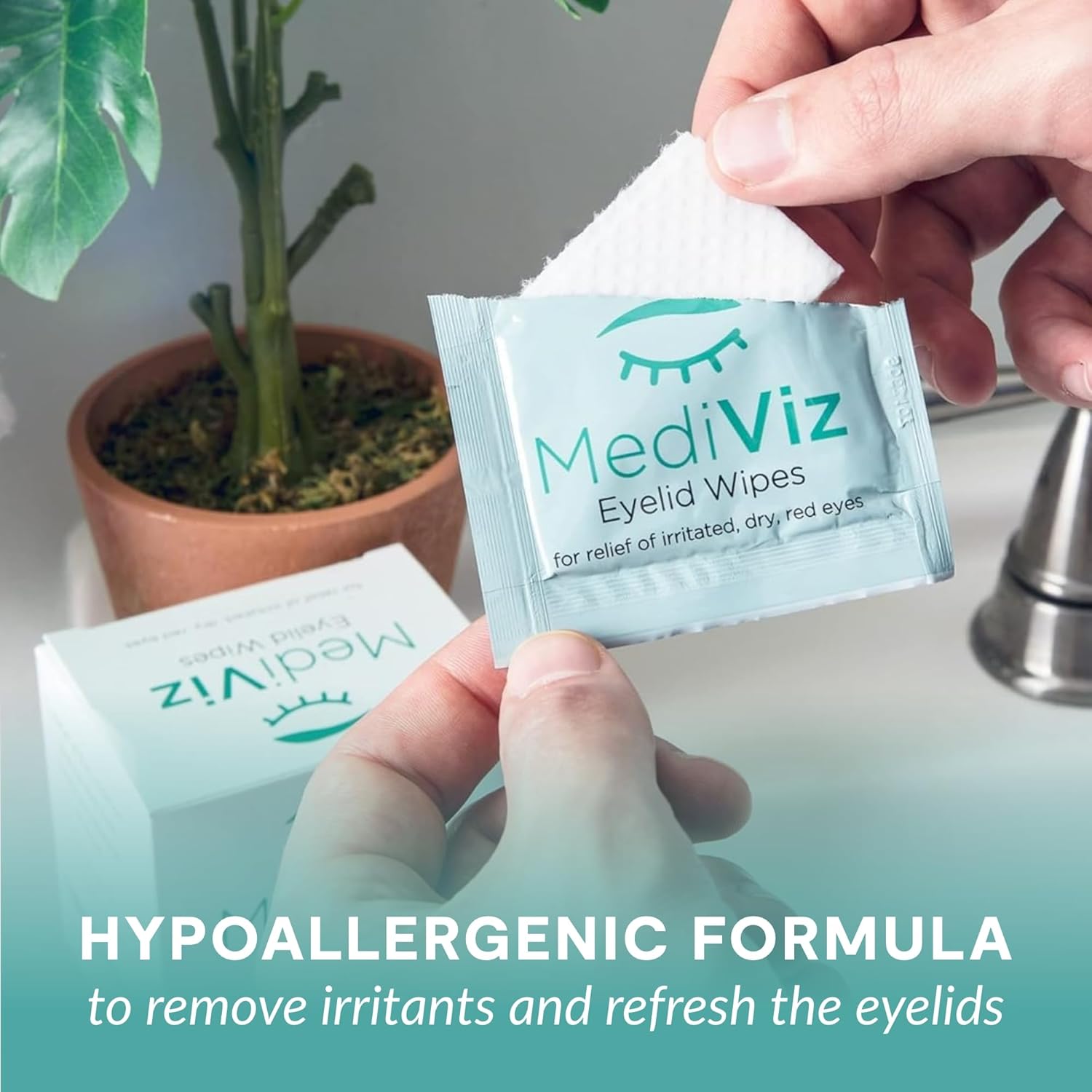 Eyelid Cleanser Wipes - 30 Single-Use Towelettes - Gentle, Hypoallergenic Eyelid Wipes for Soothing Itchy Eyes, Removing Debris & Eye Makeup, and More - Image 3