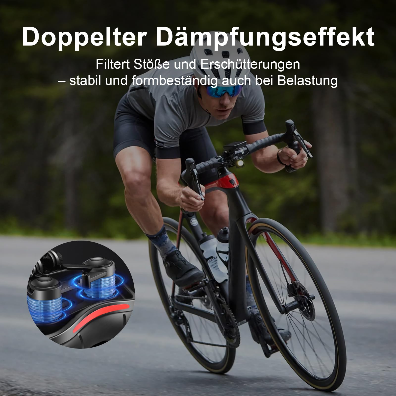 Sella Bici Comoda in Gel, Impermeabile Ammortizzante, Sedile Bici Unisex per Biciclette da Strada Mountain Bike
