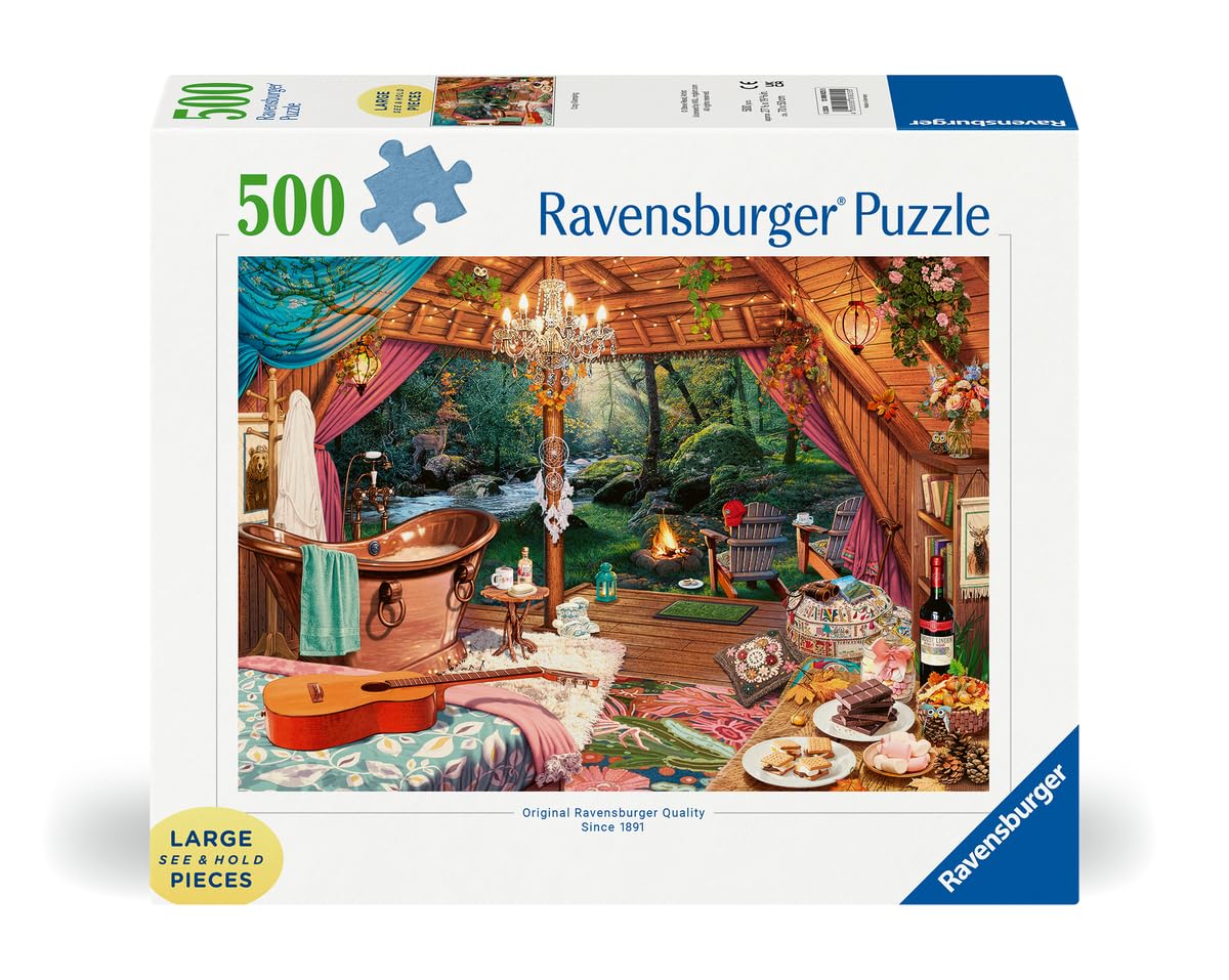 Ravensburger 500-Piece Jigsaw Puzzle – Large Pieces – Cozy Glamping