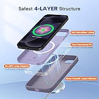 Vista 463 de Miracase Funda diseñada para iPhone 13 Pro Max con protector de pantalla, [forro de microfibra suave antiarañazos], funda protectora de silicona