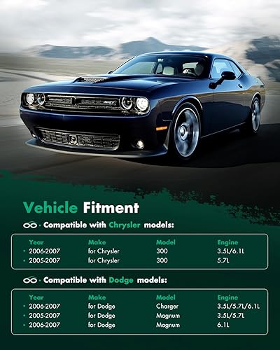 Vista 6 de SCITOO Alternador apto para Dodge para Charger 2006-2007, para Magnum 2005-2007 y para Chrysler 300 2005-2007, 2.7L 3.5L 5.7L 6.1L-12V 160Amp CW