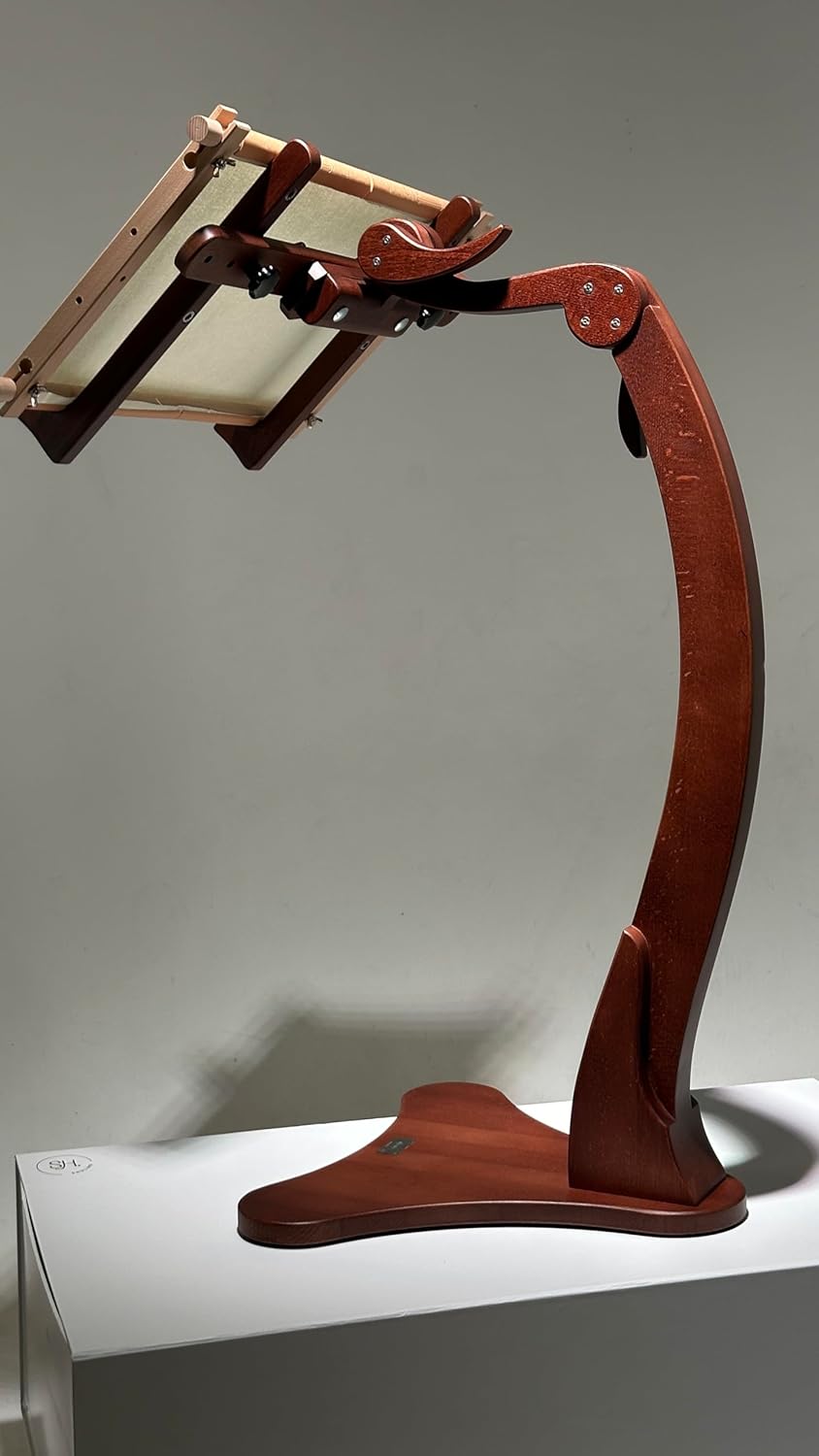 Embroidery Stand - The Sequoia Adjustable Hoop Holder with Q-Snap Frame Compatibility, DIY Craft Floor Stand for Cross Stitch and Needlework Projects W-Stands