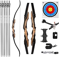 COMPOUNDBOWS 62" Takedown Recurve Bow for Adults, Beginners, Youth - Right/Left Handed, 20-65lbs Archery Set for Hunting & Target Practice