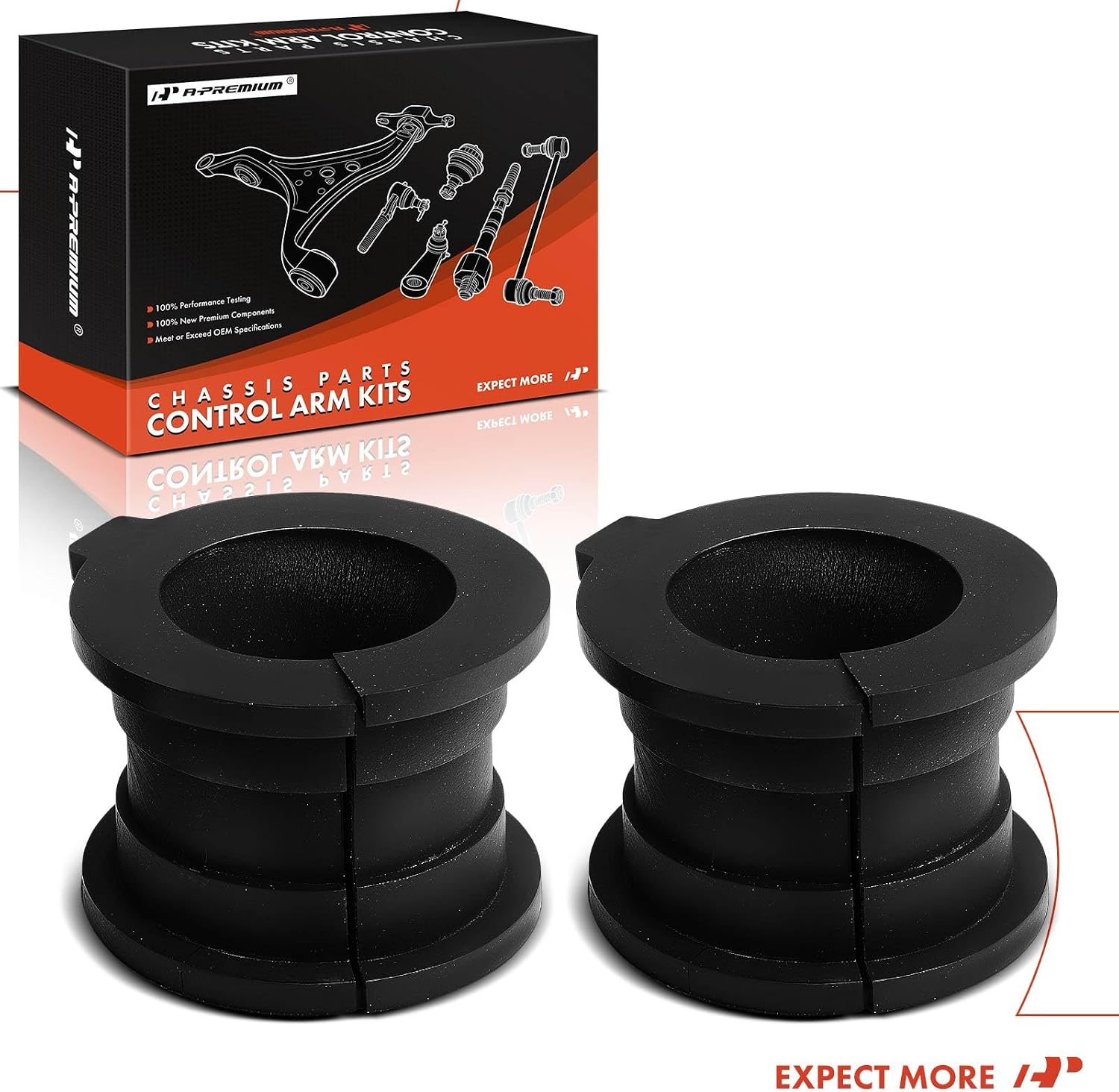 A-Premium 2 x Front To Frame or Front Inner Sway Bar Bushing Kit, Compatible with Toyota 4Runner 2010-2016 & Lexus GX460 2010-2016