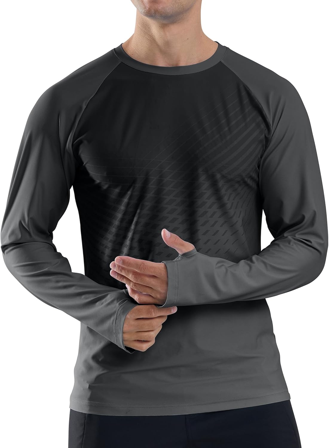 Men's Sun Protection UPF 50+ Shirts Long Sleeve Rash Guard Swim Shirt UV SPF Quick Dry Lightweight Top - Image 6