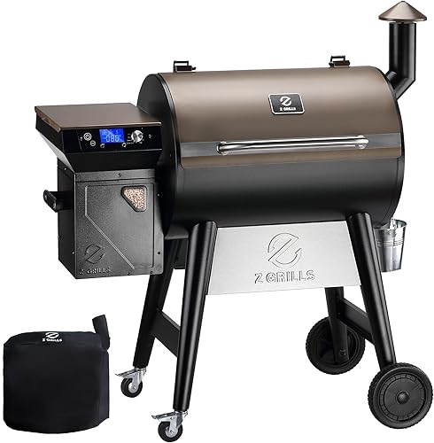 Miniatura 9 de Z GRILLS Parrilla de pellets de madera y ahumador 8 en 1 con control automático de temperatura, sondas de carne, 572 pulgadas cuadradas de área para
