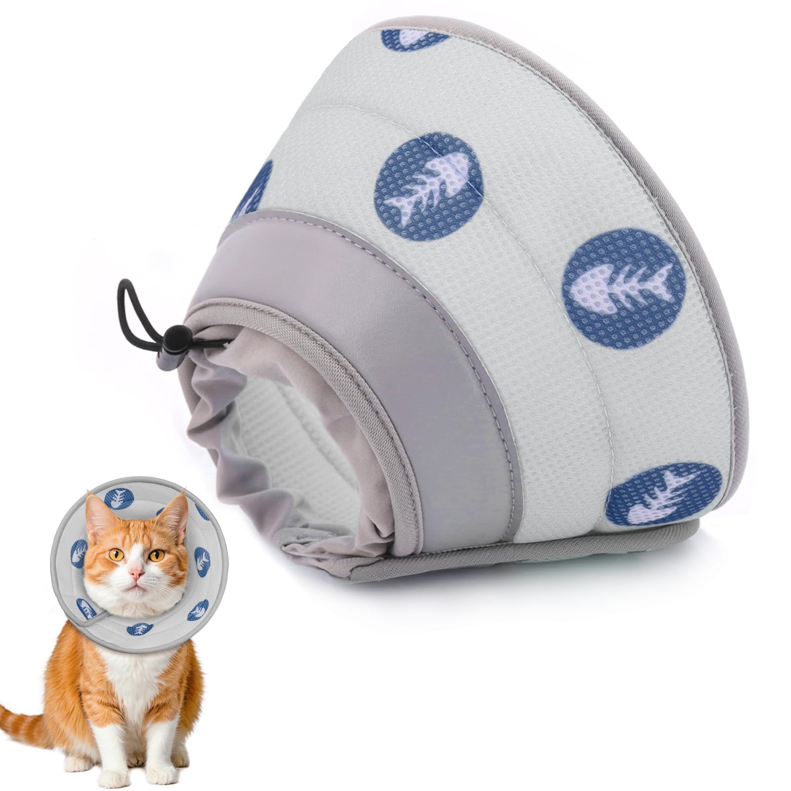 Photo 1 of Toptakeit Cat Cone Collar Soft Elizabethan Collar for Surgery Recovery - Adjustable for Small and Large Cats Kittens to Stop Licking