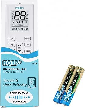 HQRP Universal A/C Remote Control for Air Conditioner Compatible with LG, Panasonic, Samsung, Fujitsu, Gree, Haier, Hisense, Hitachi & More, IR Controller with LCD Display, Fahrenheit/Celsius Switch