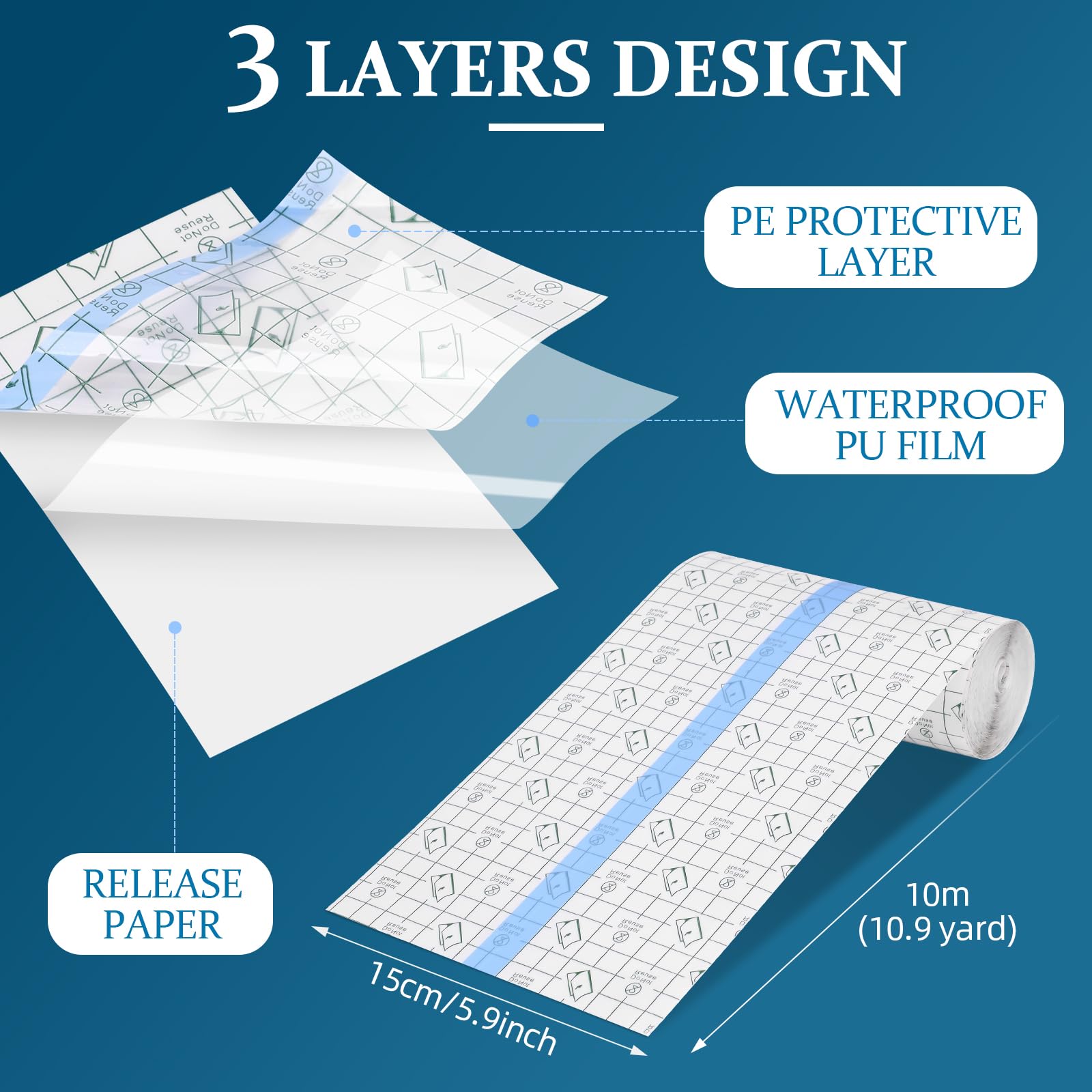 ATOMUS 10m tattoo Bandage Roll Film wasserdicht transparent Nachsorge Klebstoff Heilung Verband Tattoo Supplies